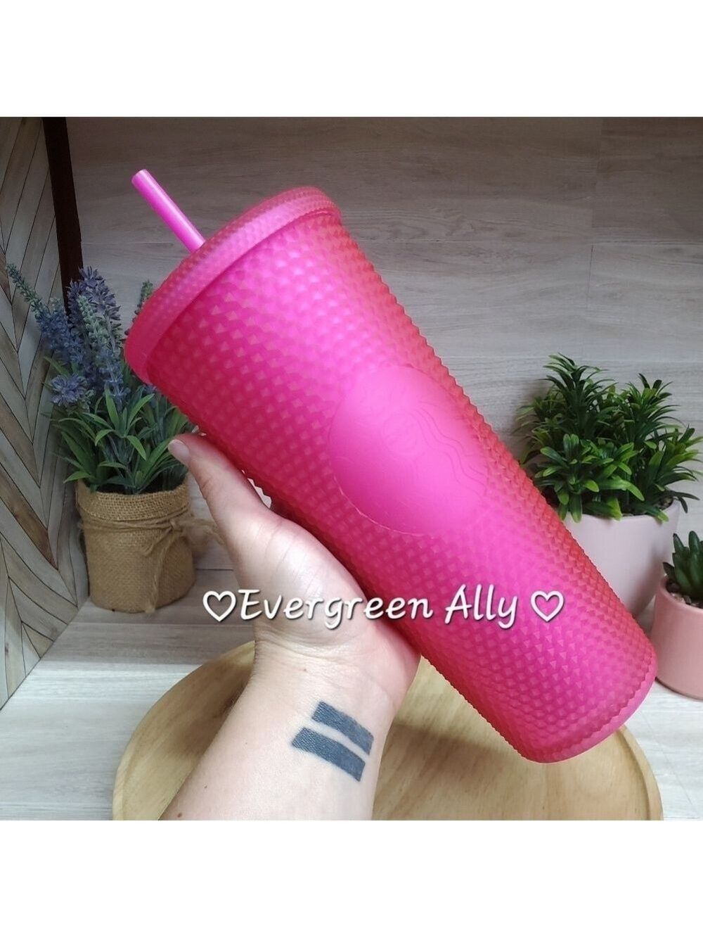Starbucks Barbie Fall 2021 Hot Pink Studded Jelly Tumbler